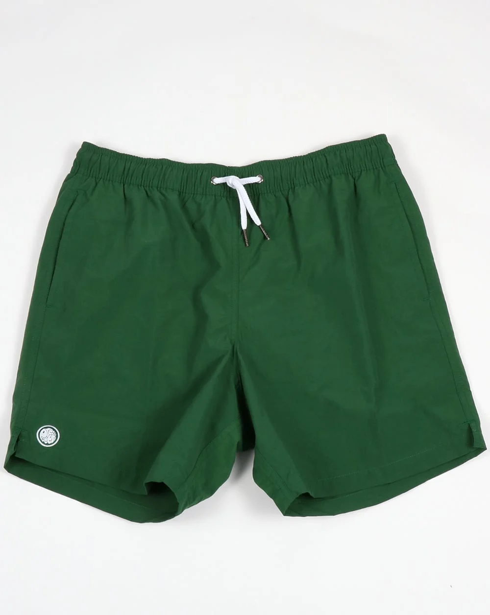 Pretty Green Logo Swim Shorts Dark Green