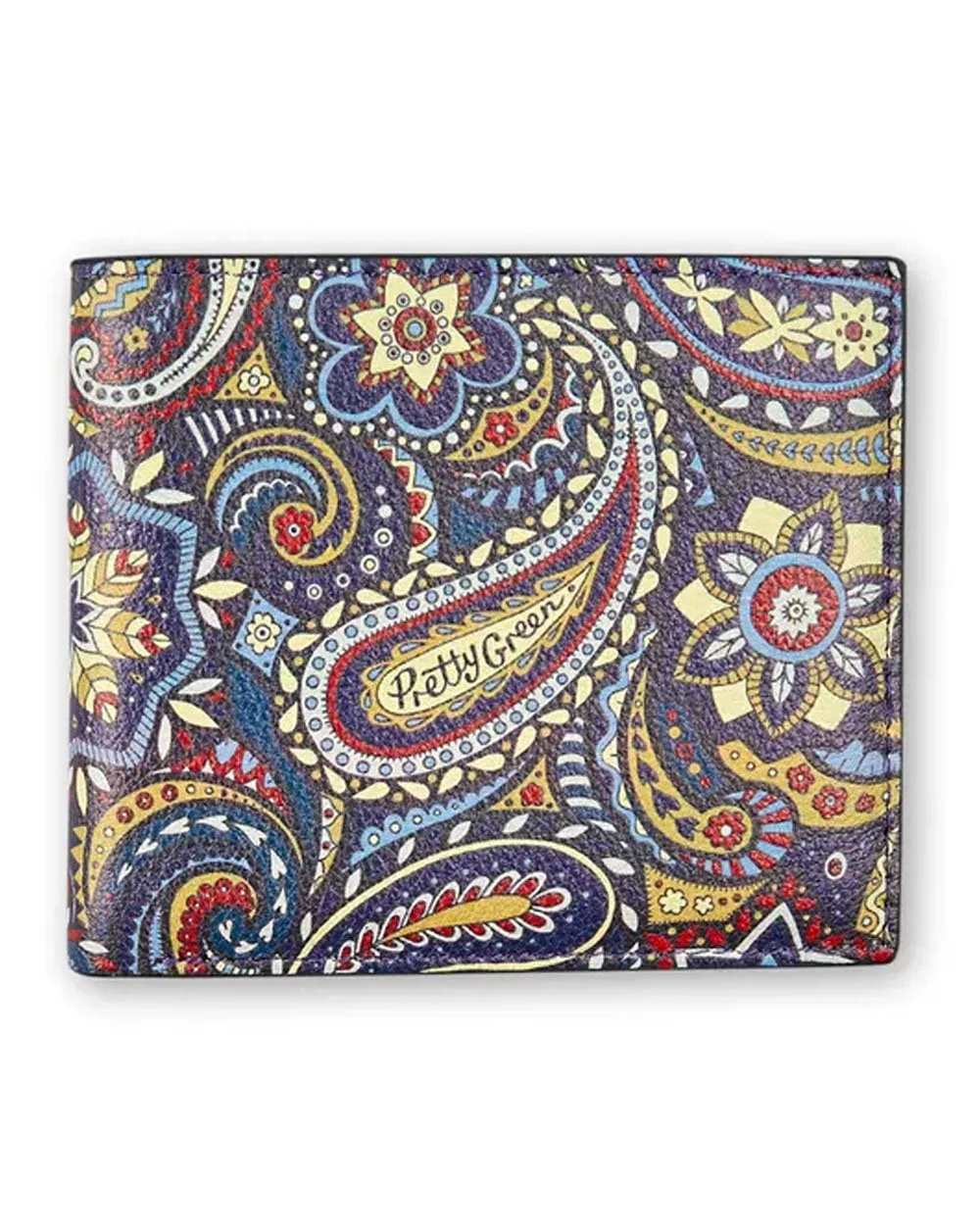 Pretty Green Marriot Paisley Bi-fold Wallet Blue