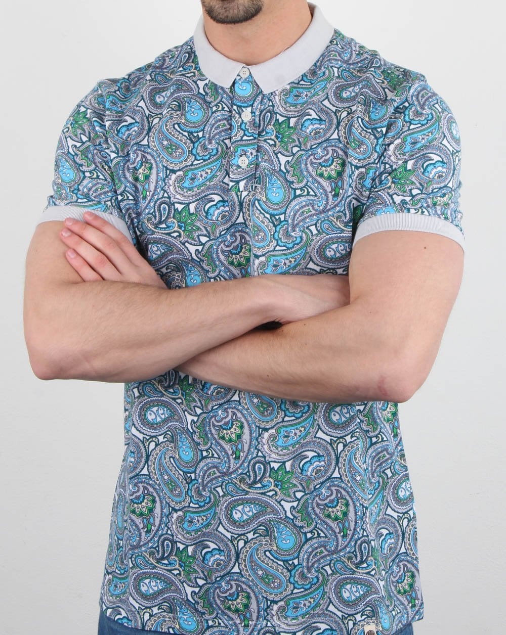 Pretty Green Marshall All Over Print Polo Shirt - Image 4