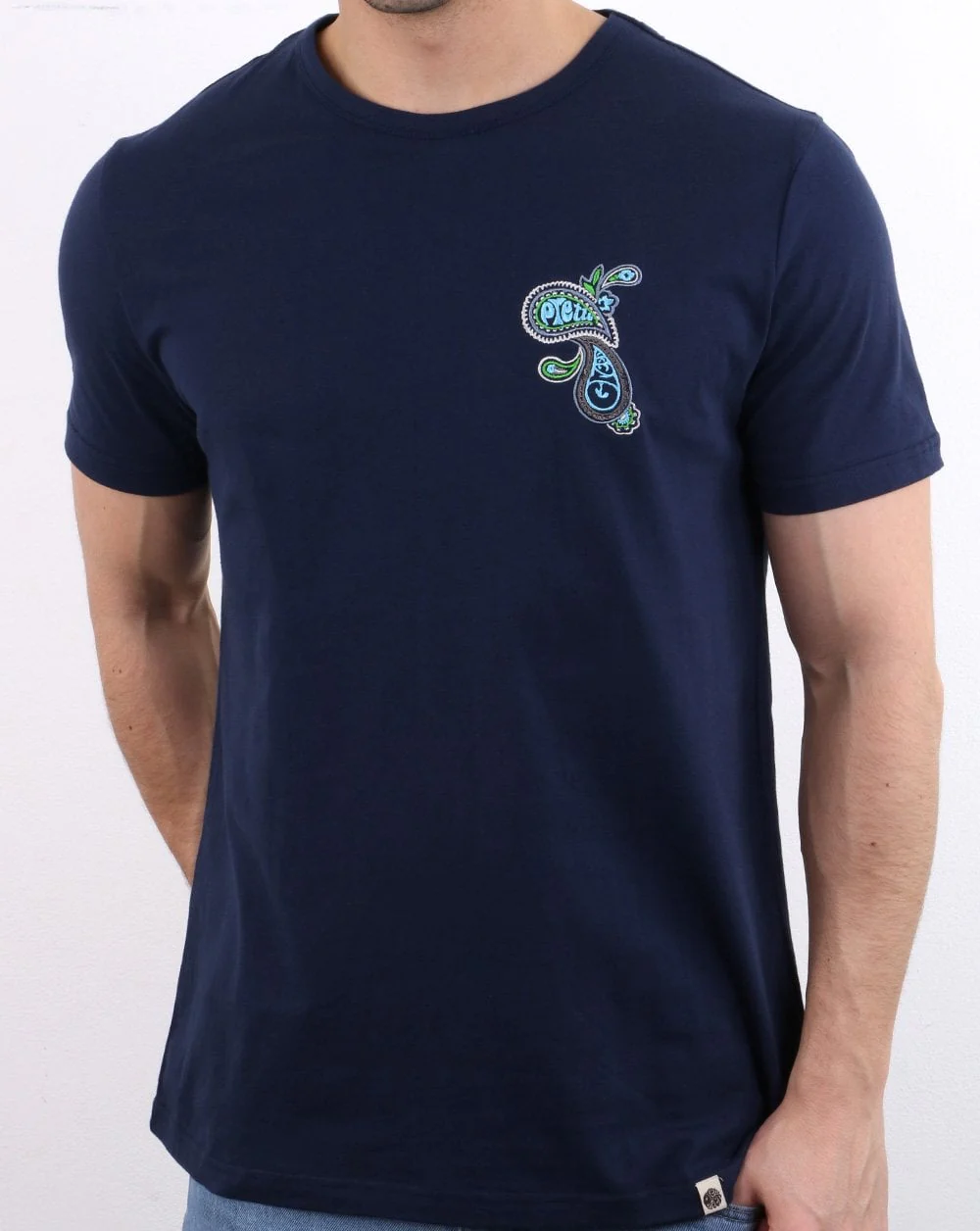 Pretty Green Marshall Crew T-shirt Navy - Image 3