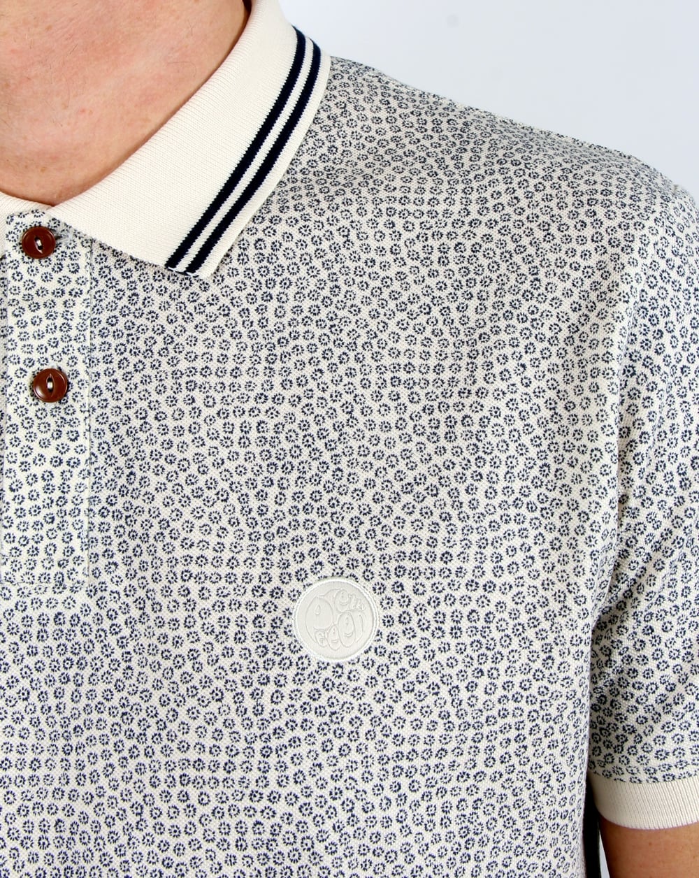 Pretty Green Mayflower Polo Shirt Stone - Image 2