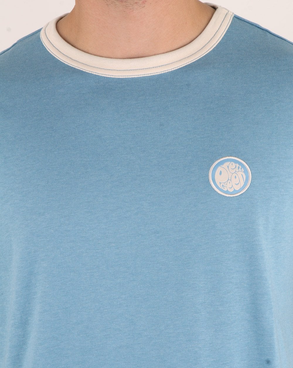 Pretty Green Milford Marl Move On T-shirt Blue - Image 4