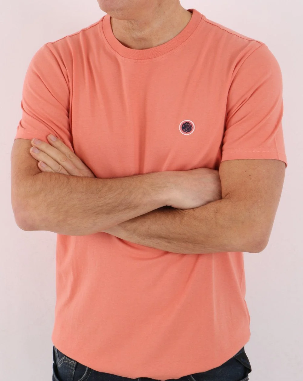 Pretty Green Mitchell T-shirt Coral - Image 3