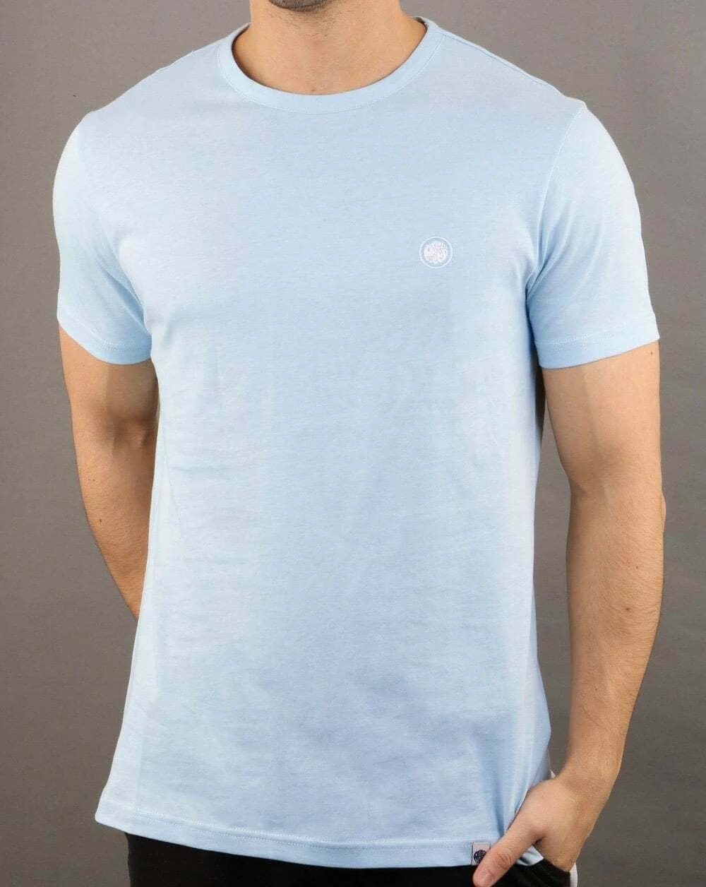 Pretty Green Mitchell T-Shirt Sky Blue - Image 2