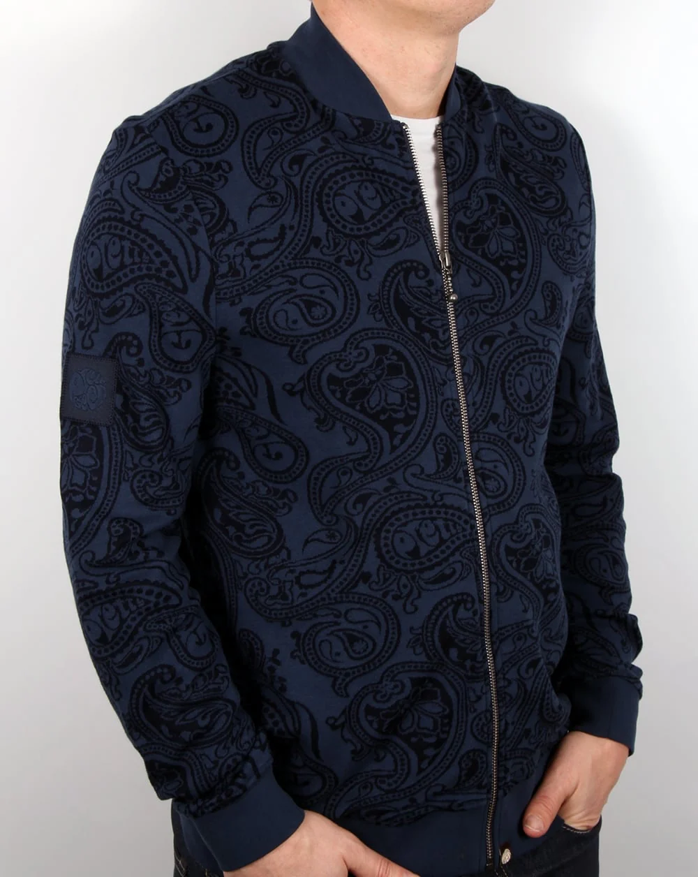 Pretty Green Naseby Track Top Navy - Image 4