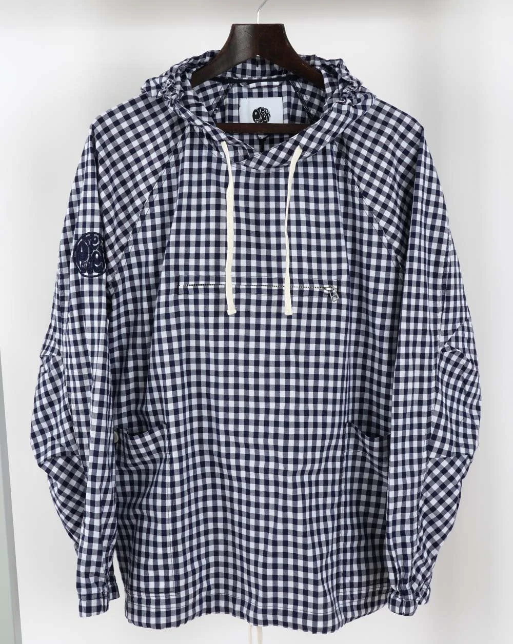 Pretty Green Ohd Smock Jacket Navy Gingham - Image 2