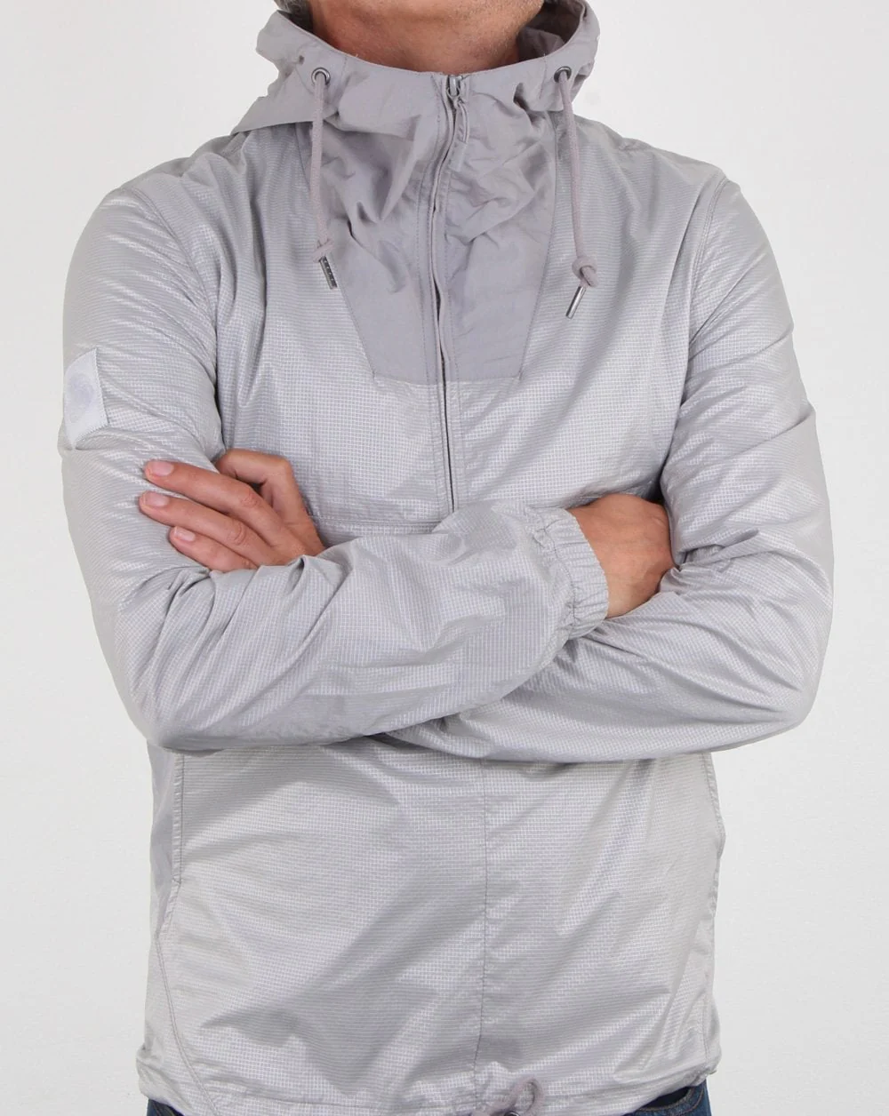 Pretty Green Overhead Hooded Jacket Grey - Image 3