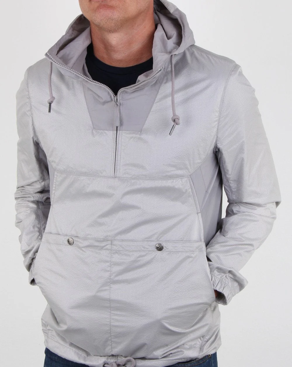 Pretty Green Overhead Hooded Jacket Grey - Image 4