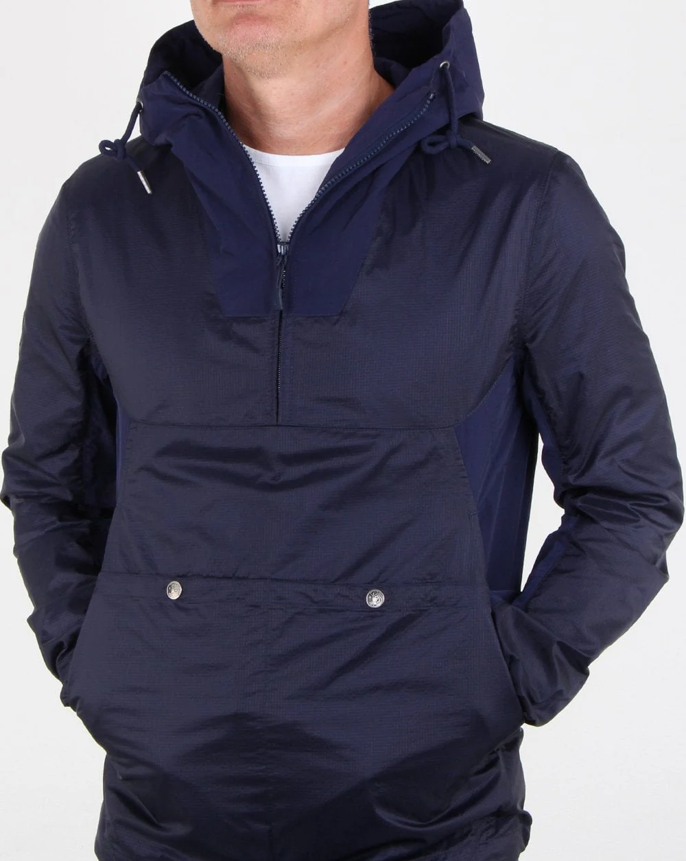 Pretty Green Overhead Hooded Jacket Navy - Image 2