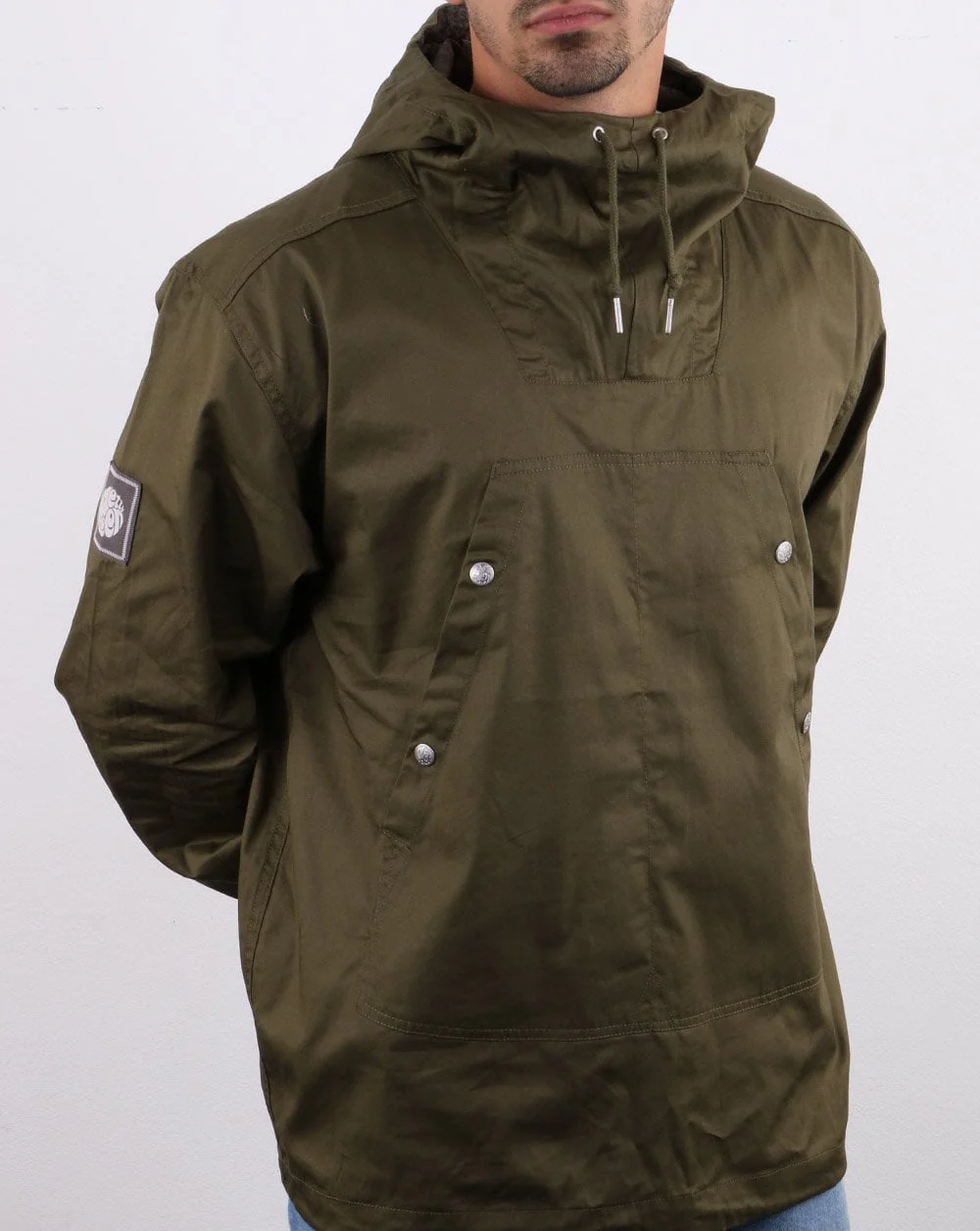 Pretty Green Overhead Jacket Military Green - Image 3