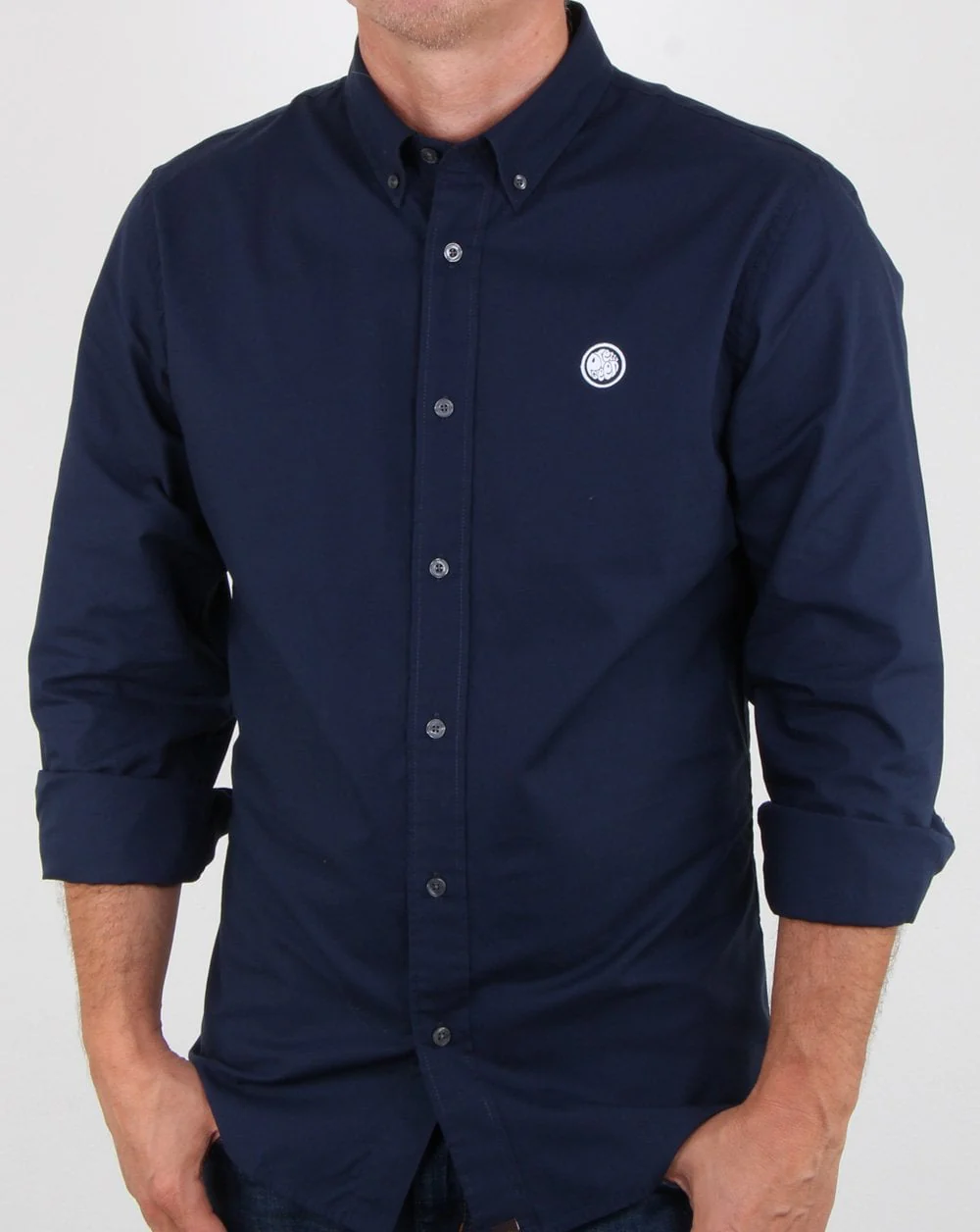 Pretty Green Oxford Shirt Dark Navy - Image 4