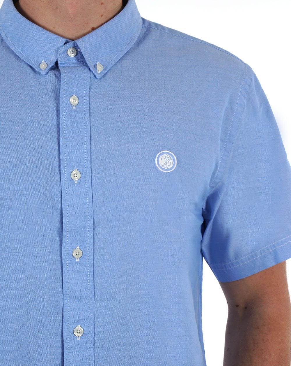Pretty Green Oxford Short Sleeve Shirt Light Blue - Image 2