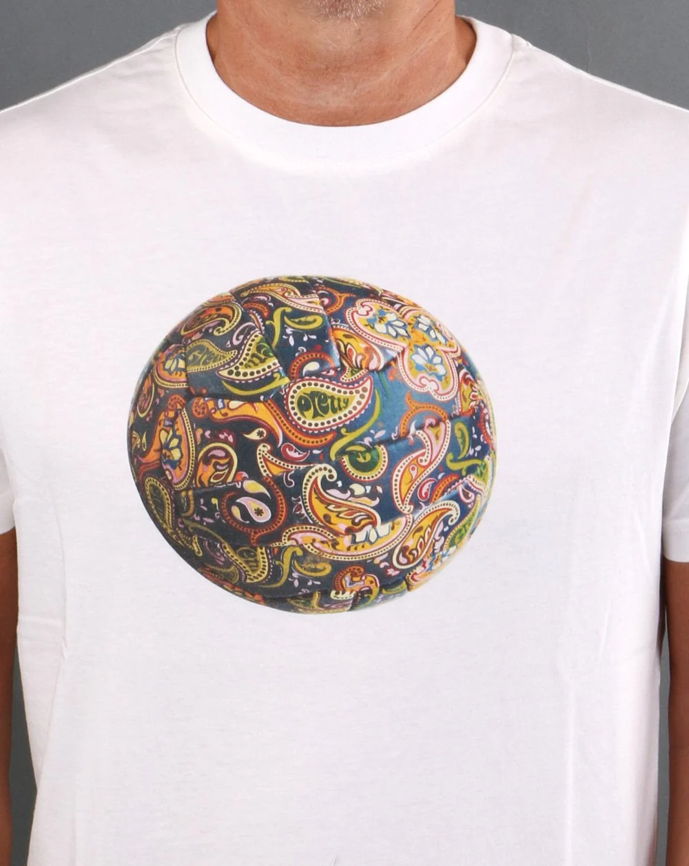 Pretty Green Paisley Football T-shirt White - Image 2