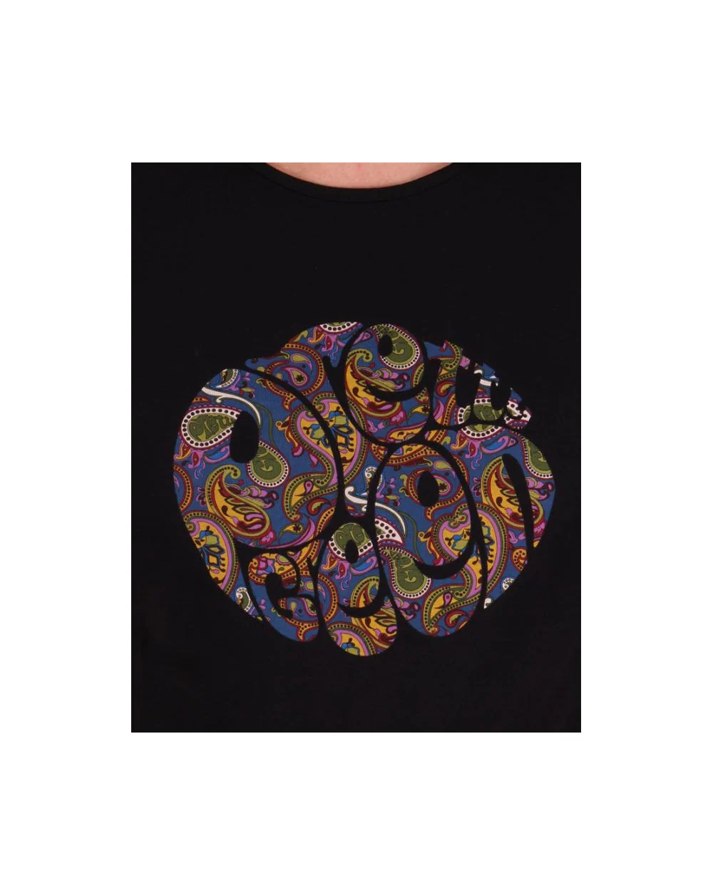 Pretty Green Paisley Logo T-shirt Black - Image 2