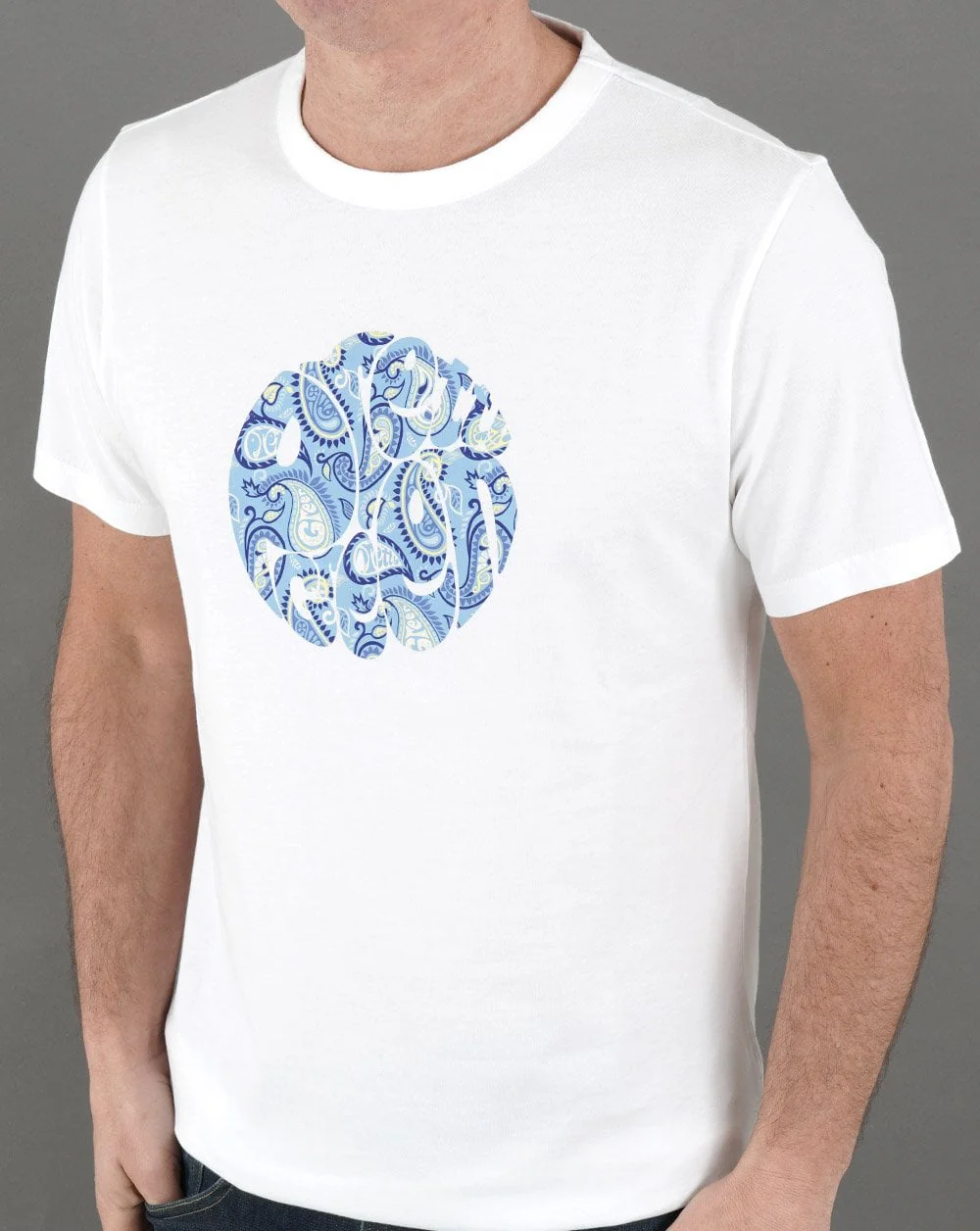 Pretty Green Paisley Logo T-shirt White