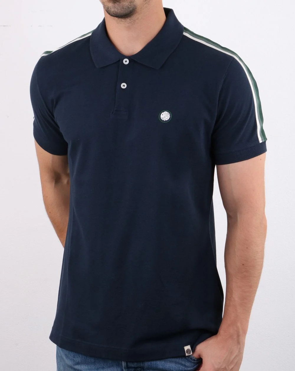 Pretty Green Parkin Stripe Polo Blue - Image 2
