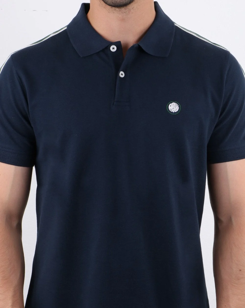 Pretty Green Parkin Stripe Polo Blue - Image 3