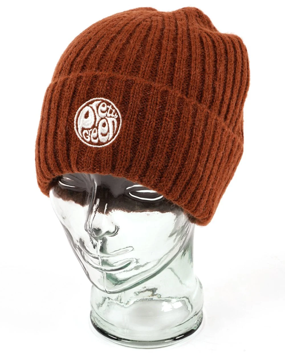 Pretty Green Pennant Knit Beanie Burnt Orange