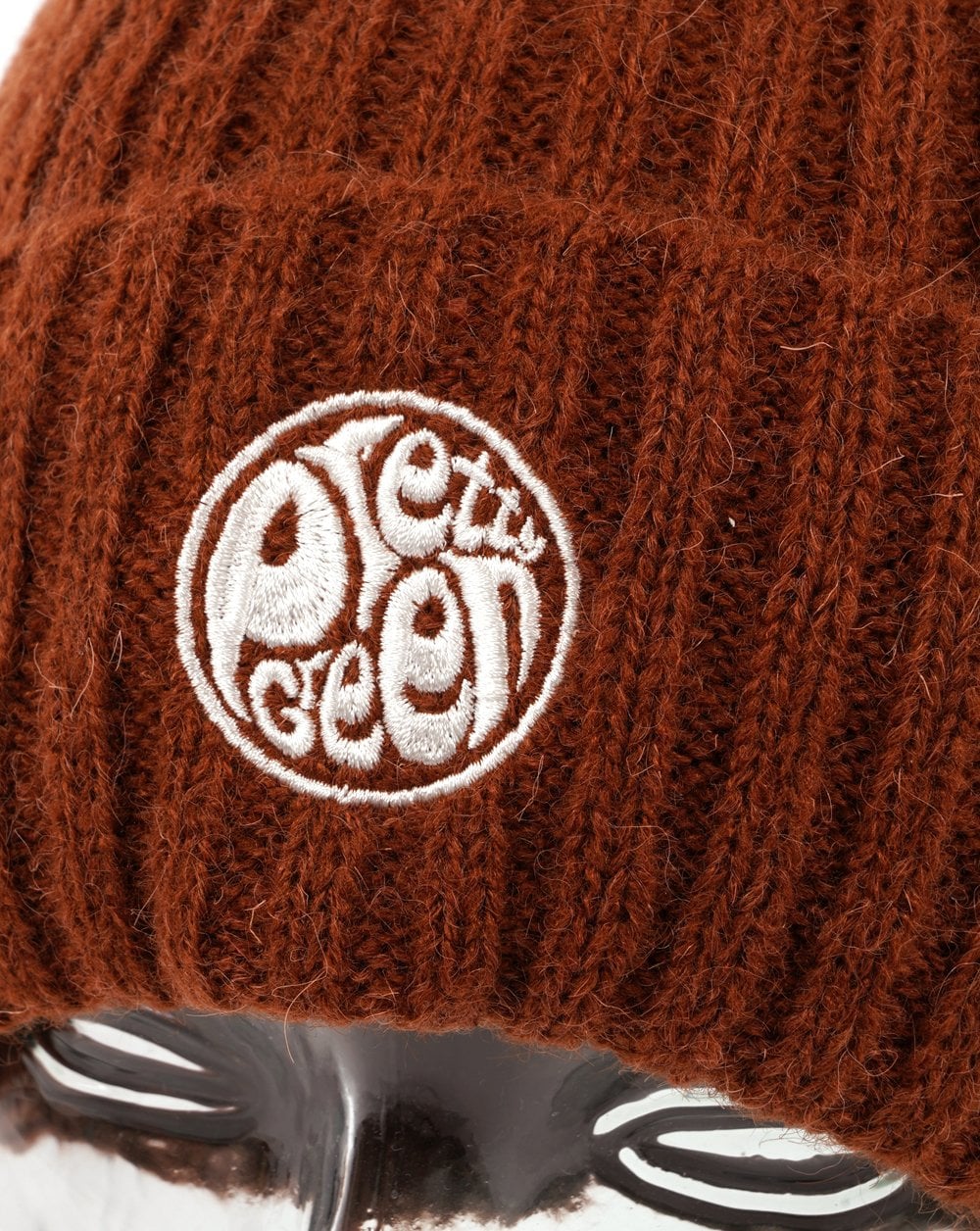 Pretty Green Pennant Knit Beanie Burnt Orange - Image 2