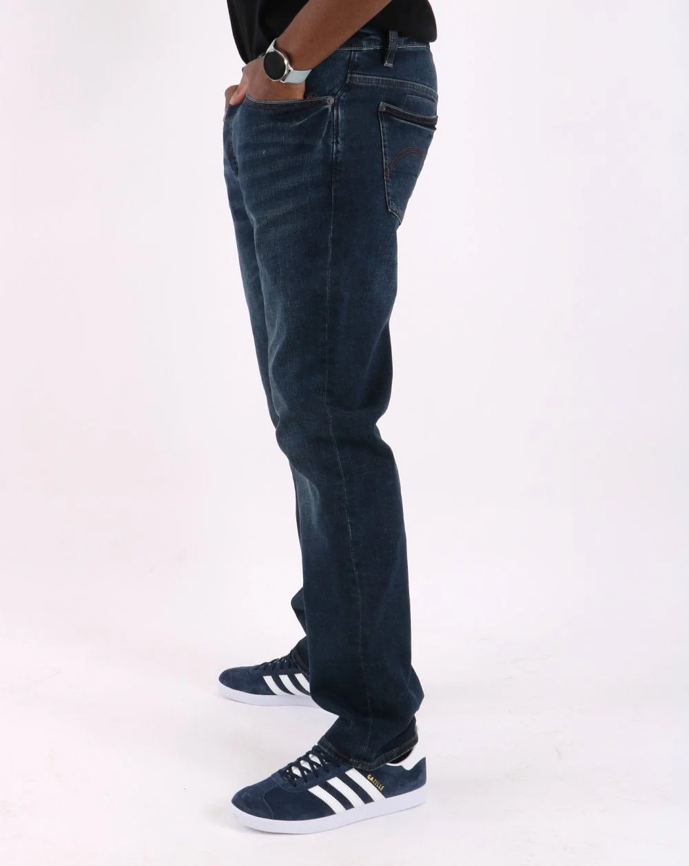 Pretty Green Regular Straight Fit Jeans 6Mth Mid Wash - Image 3