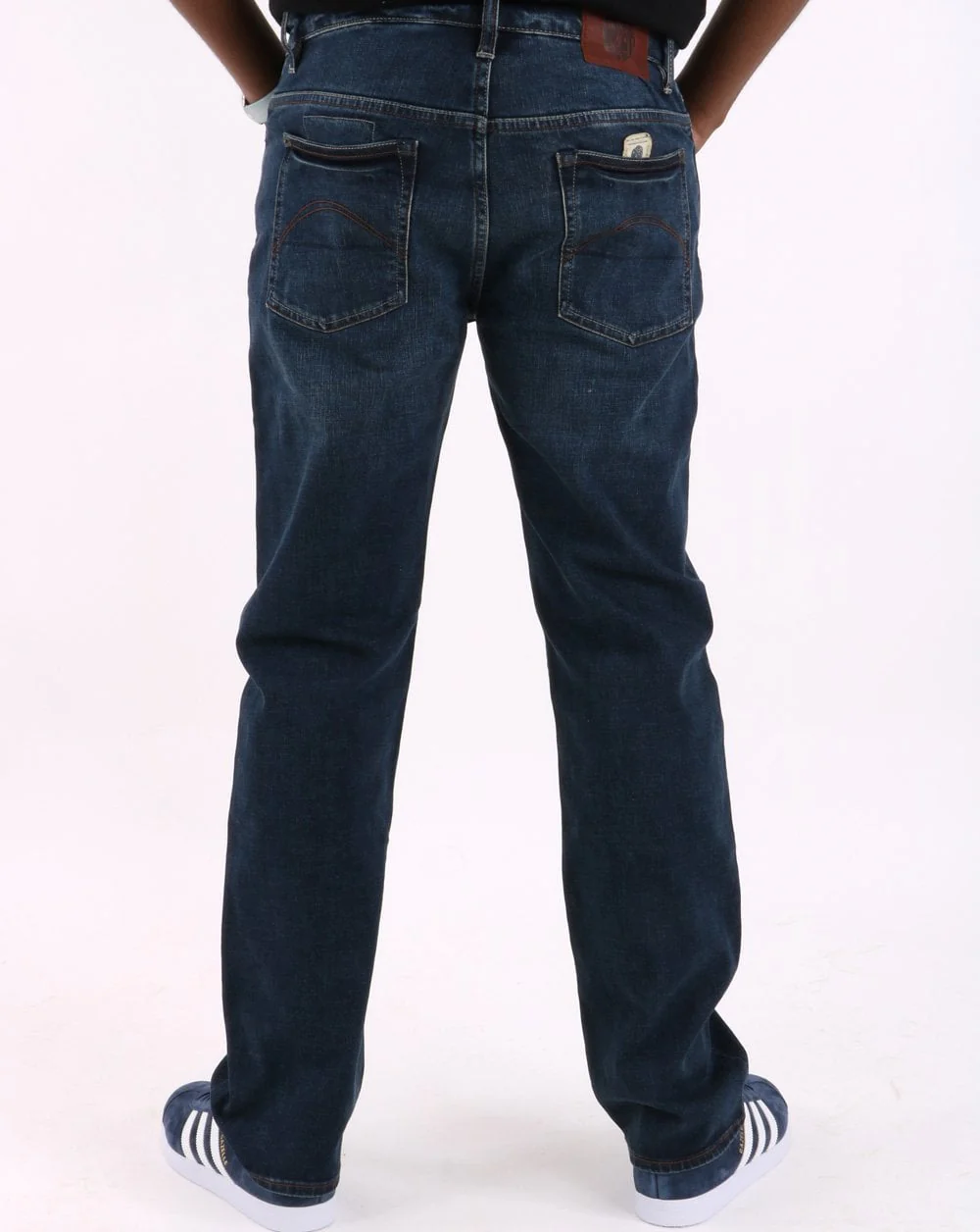 Pretty Green Regular Straight Fit Jeans 6Mth Mid Wash - Image 4