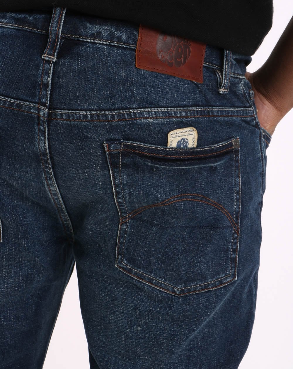 Pretty Green Regular Straight Fit Jeans 6Mth Mid Wash - Image 5