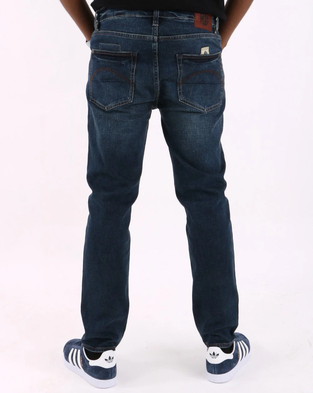 Pretty Green Regular Taper Jeans 6mth Mid Wash - Image 4
