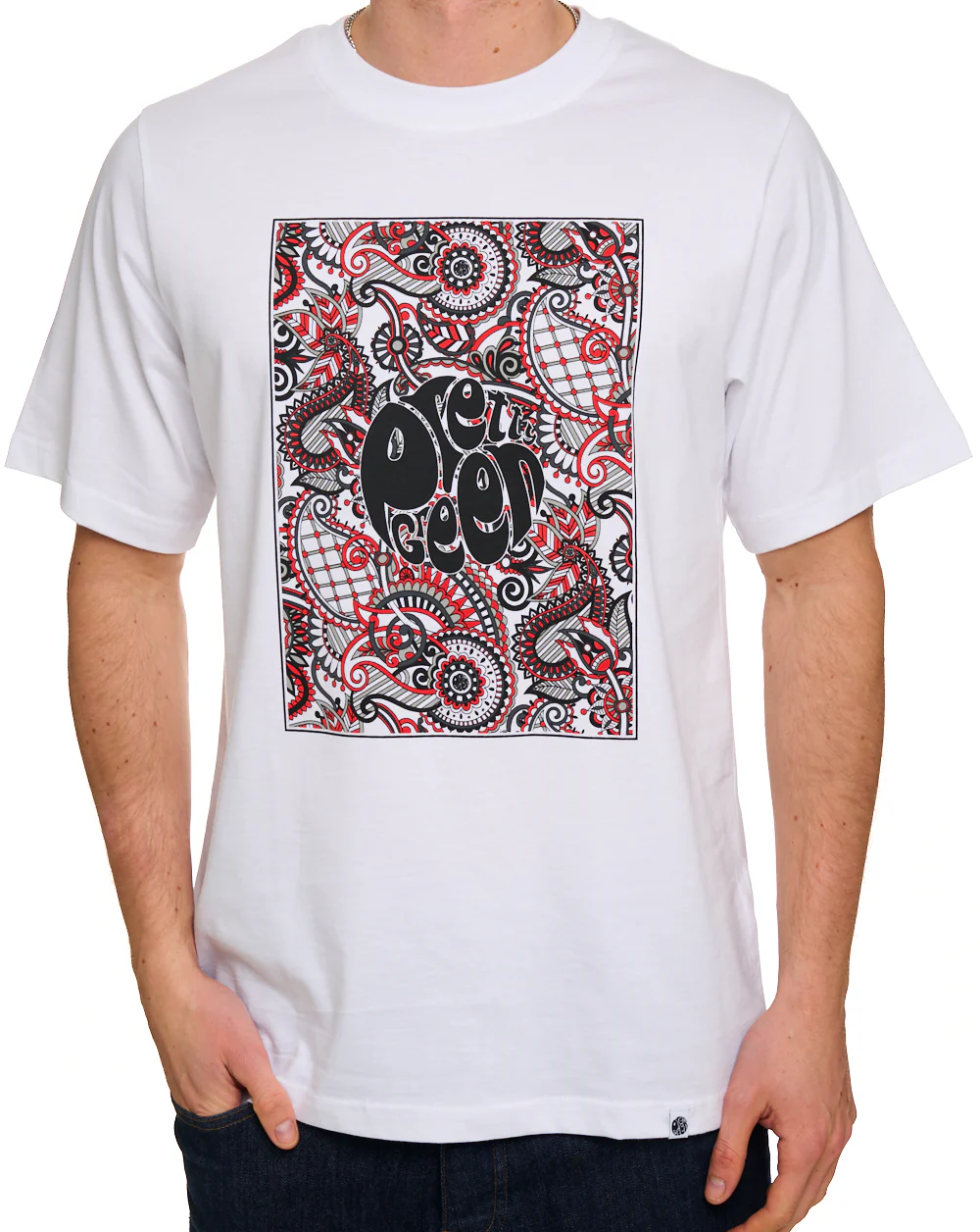 Pretty Green Resonance Box Logo T Shirt White