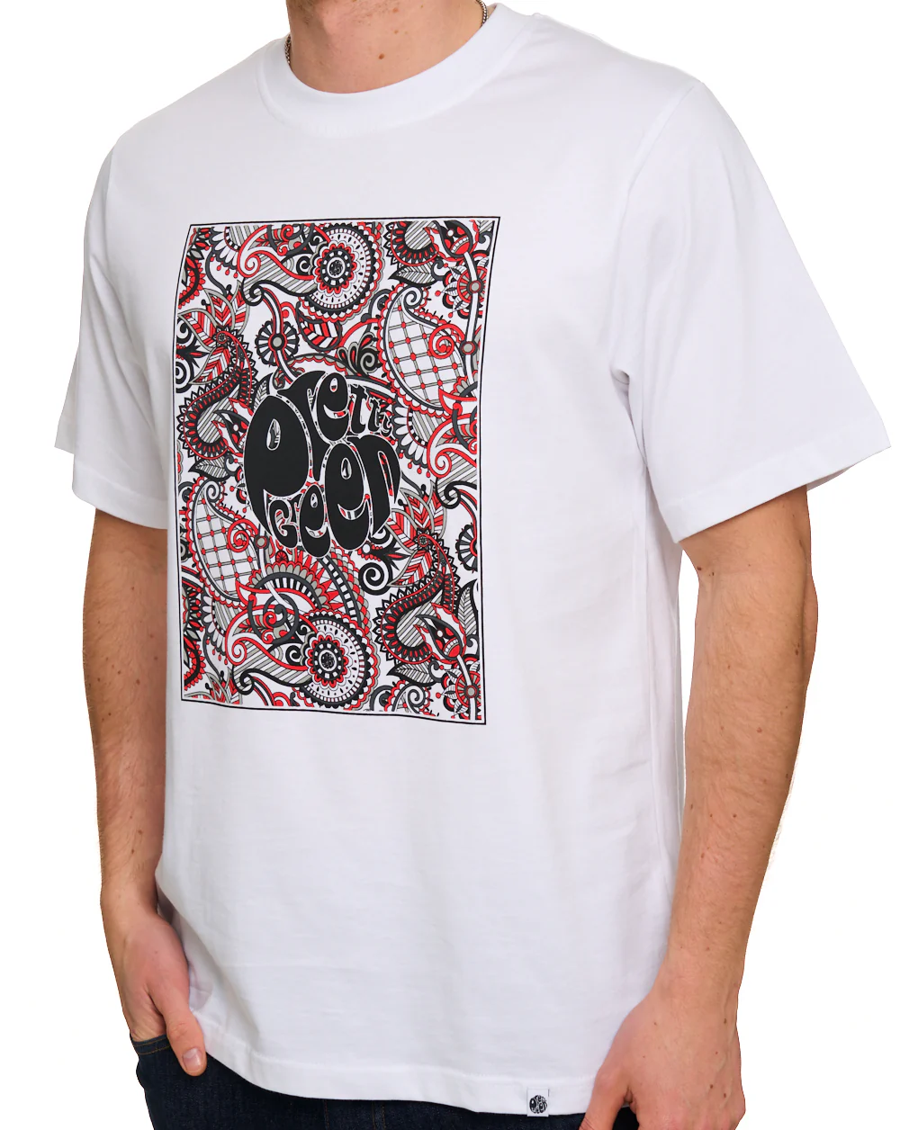 Pretty Green Resonance Box Logo T Shirt White - Image 2