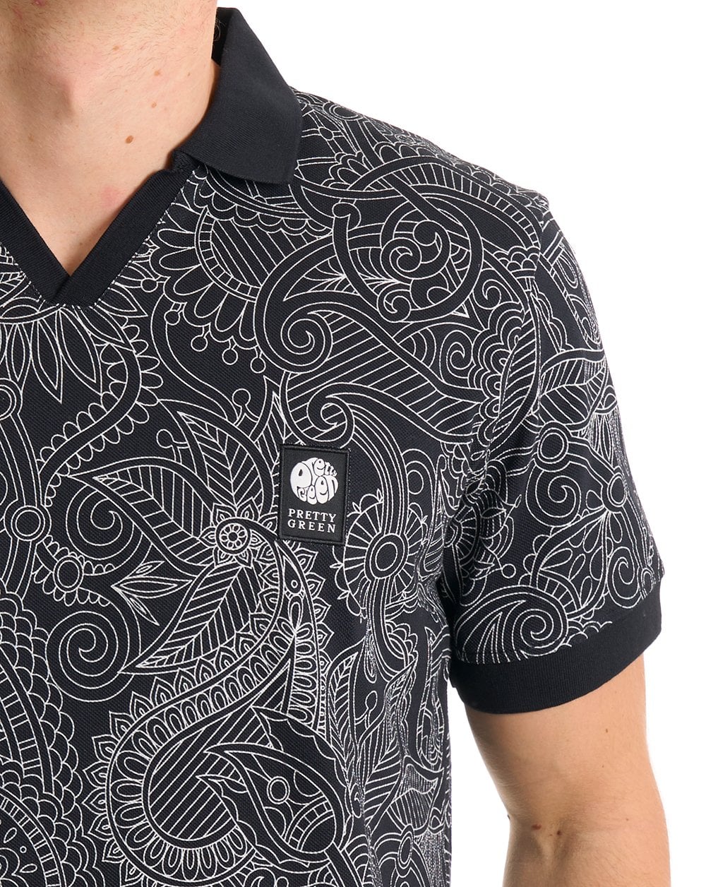 Pretty Green Resonance Linear Polo Black - Image 3