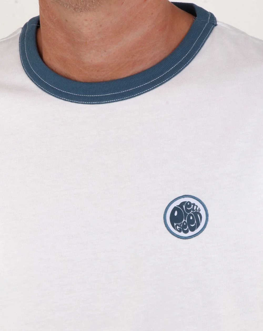 Pretty Green Ringer Badge T-shirt White - Image 2