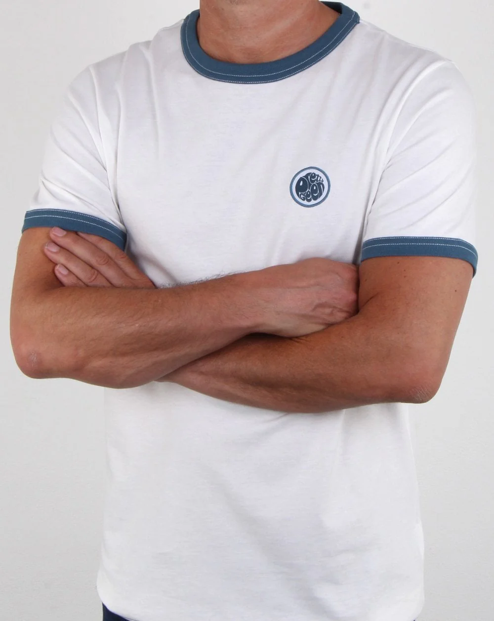 Pretty Green Ringer Badge T-shirt White - Image 3