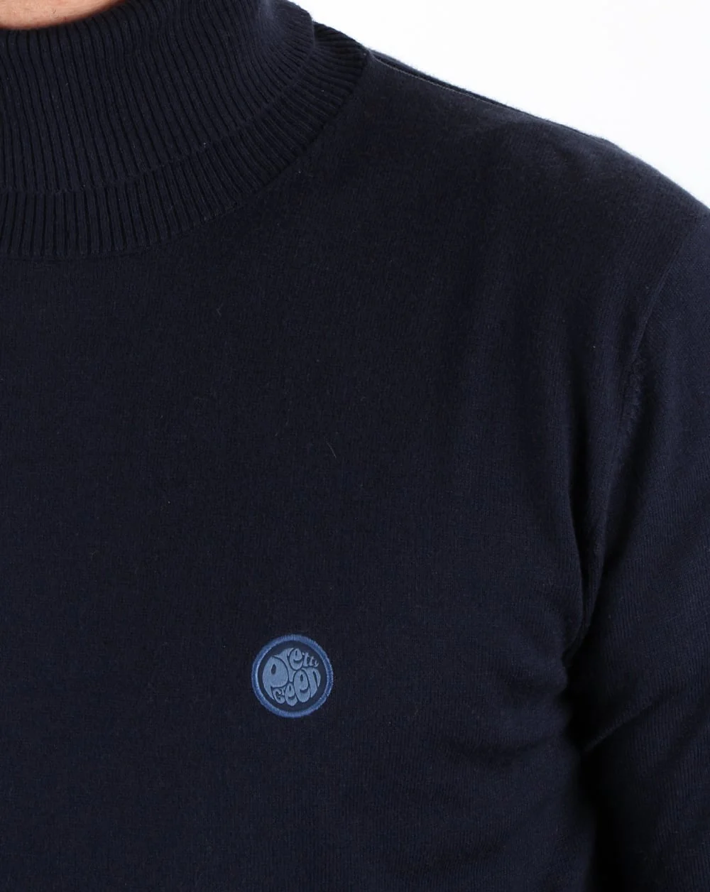 Pretty Green Roll Neck Jumper Navy - Image 3