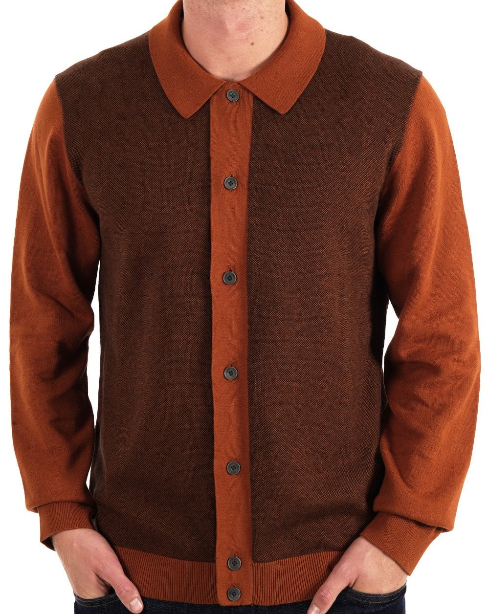Pretty Green Roxy Knit Shirt Orange - Image 2