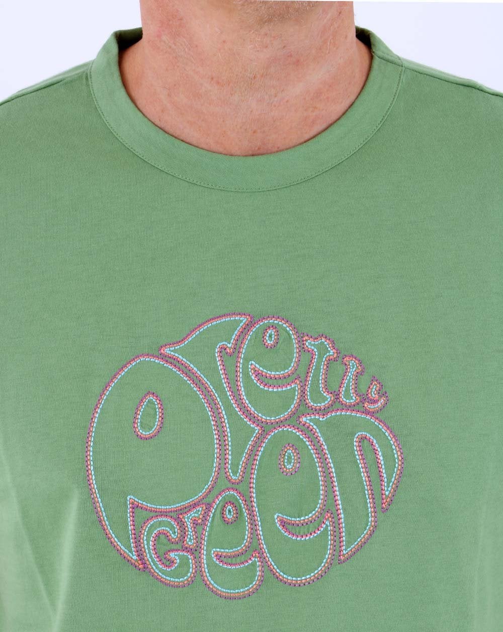 Pretty Green Sinac Logo T-shirt Green - Image 2
