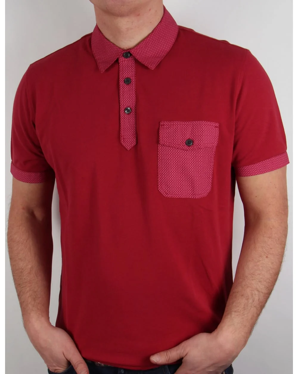 Pretty Green Springfield Polo Shirt Red