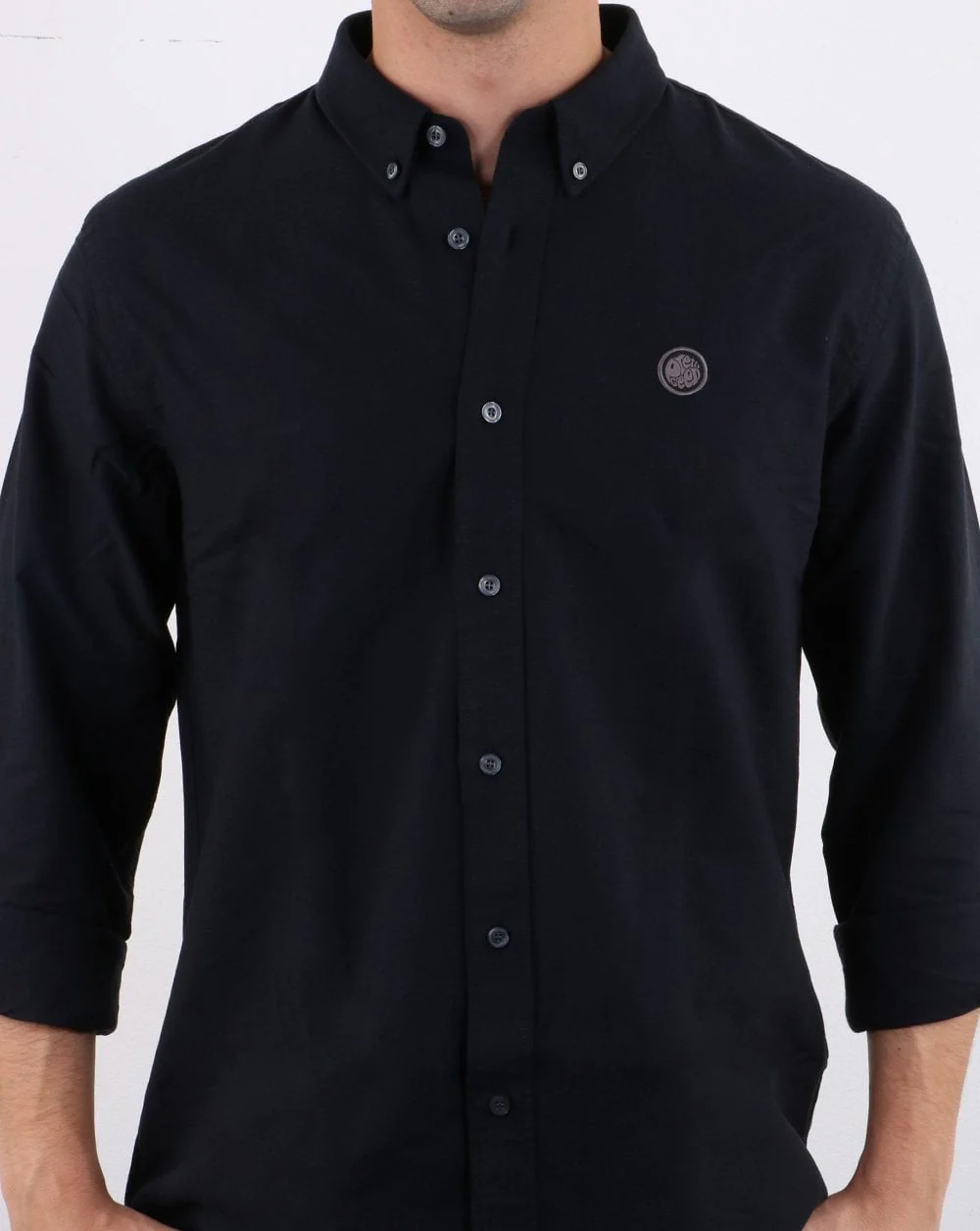 Pretty Green Sterling Ls Oxford Shirt Black - Image 2