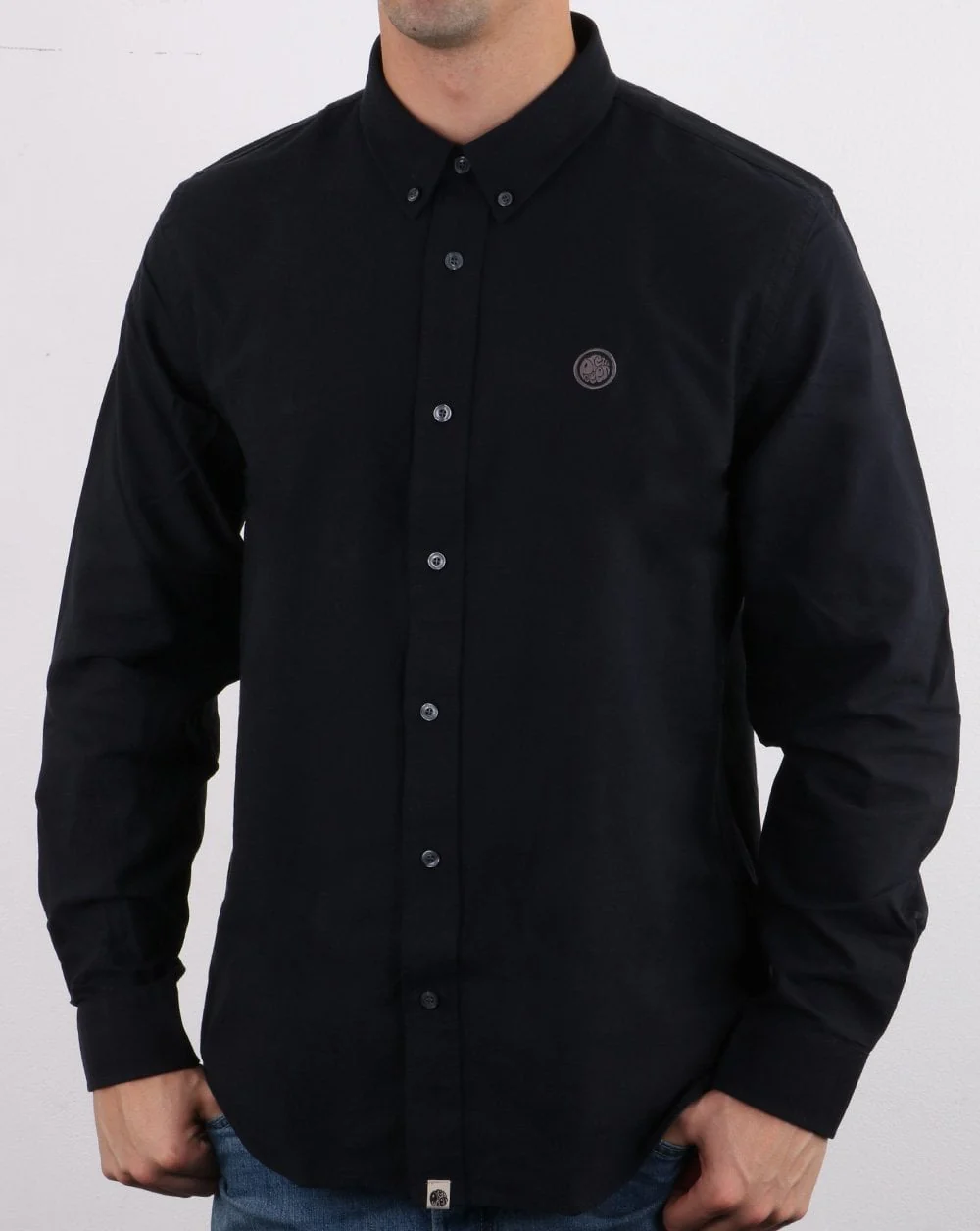 Pretty Green Sterling Ls Oxford Shirt Black - Image 3