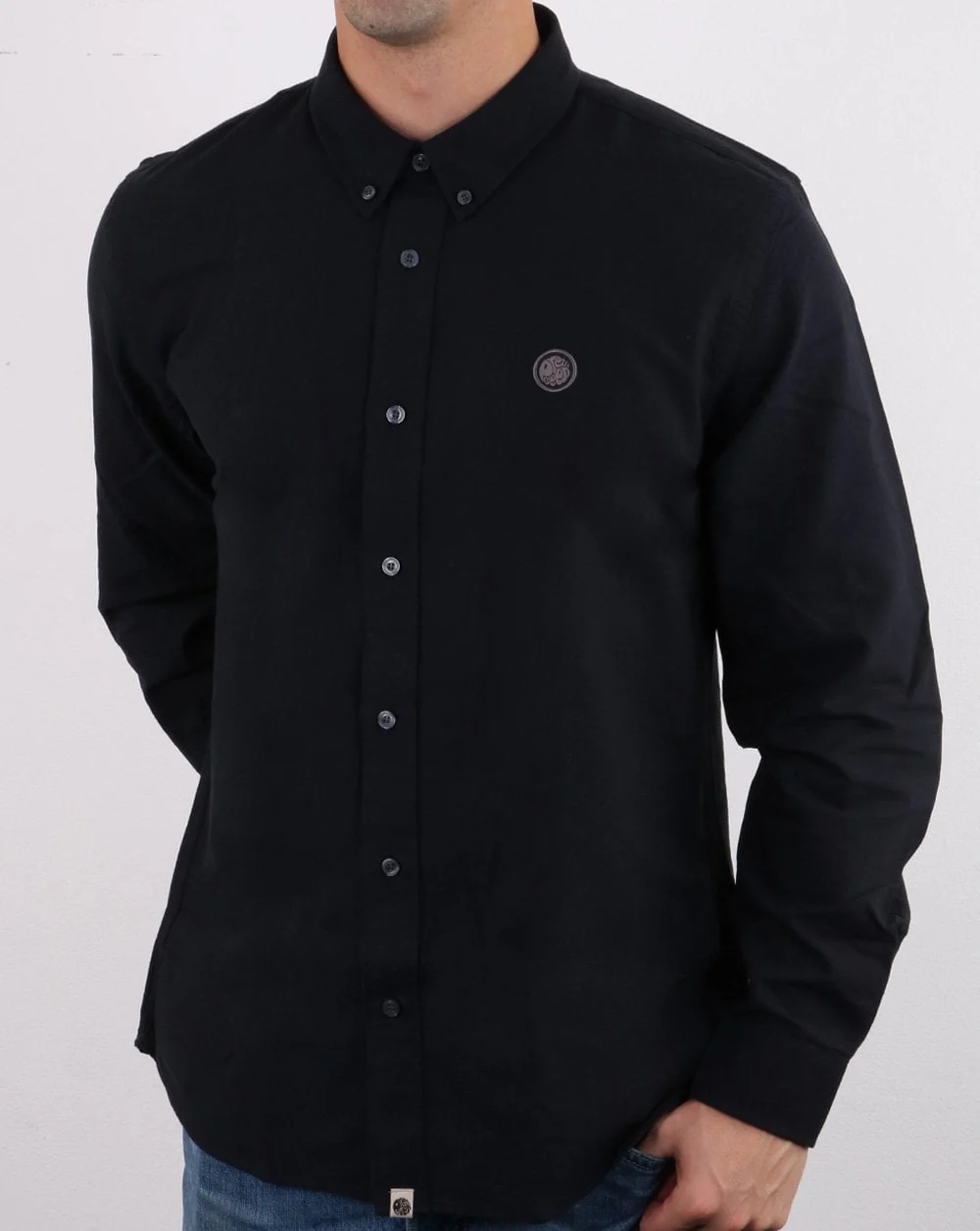 Pretty Green Sterling Ls Oxford Shirt Black - Image 4