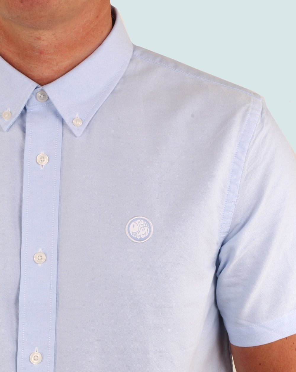 Pretty Green Stirling Oxford Ss Shirt Blue - Image 2