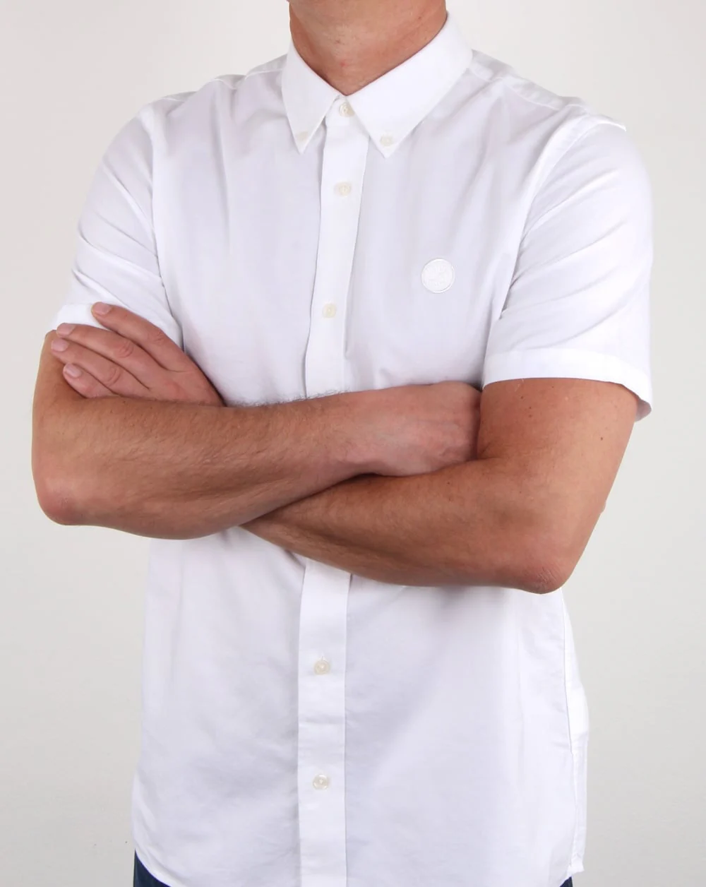 Pretty Green Stirling Oxford Ss Shirt White - Image 3