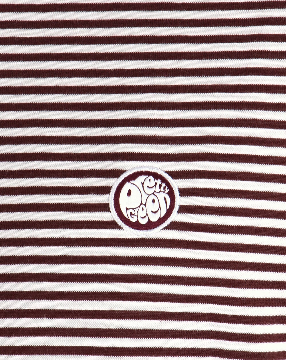 Pretty Green Striped Feeder T-shirt Burgundy - Image 3