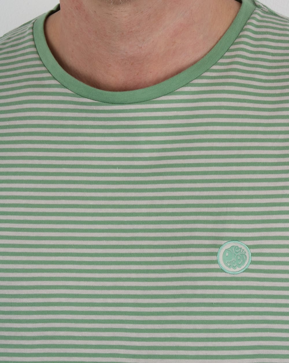 Pretty Green Striped Feeder T-shirt Light Green - Image 2