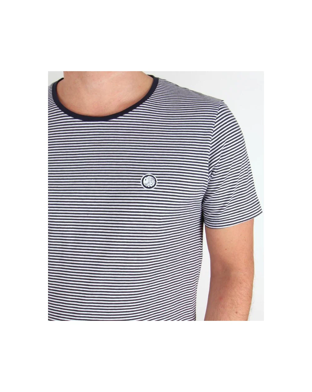 Pretty Green Striped Feeder T-shirt Navy/white - Image 2