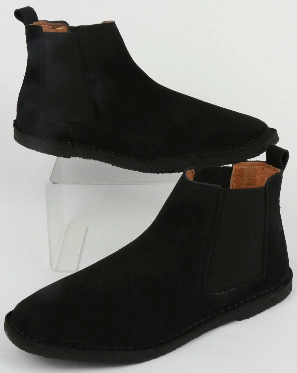 Pretty Green Suede Chelsea Boots Black