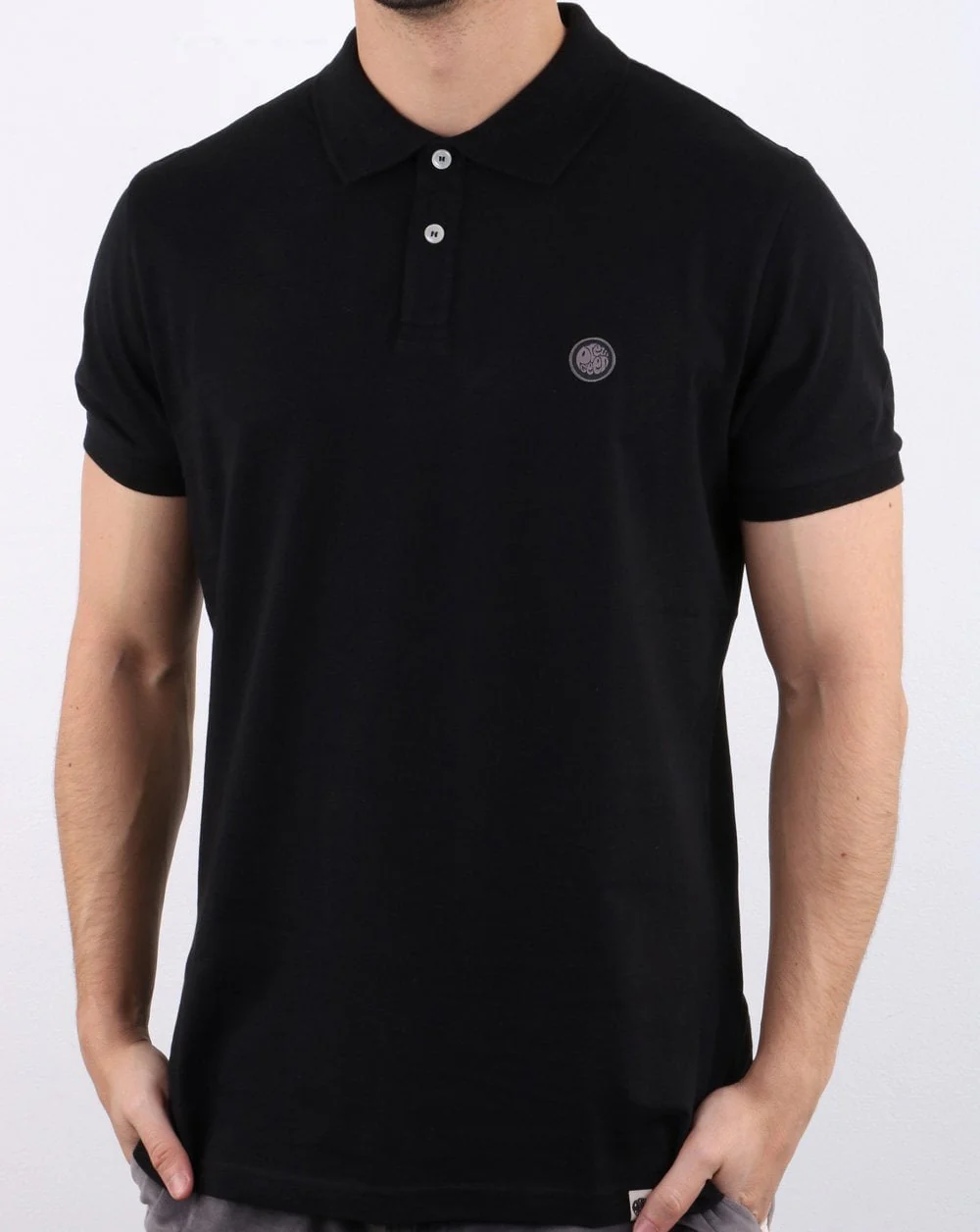 Pretty Green Tendale Jersey Polo Shirt Black