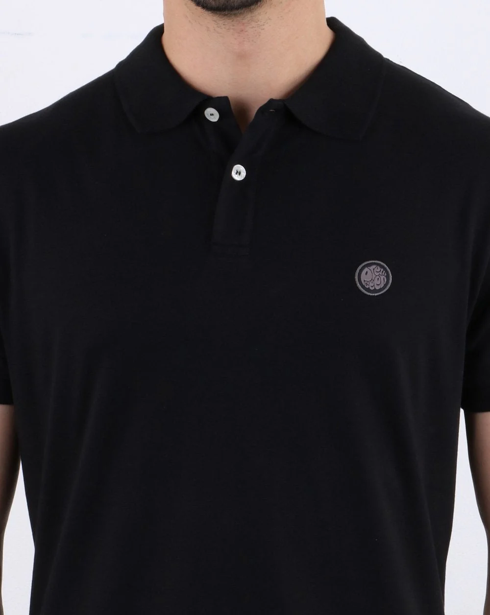 Pretty Green Tendale Jersey Polo Shirt Black - Image 4