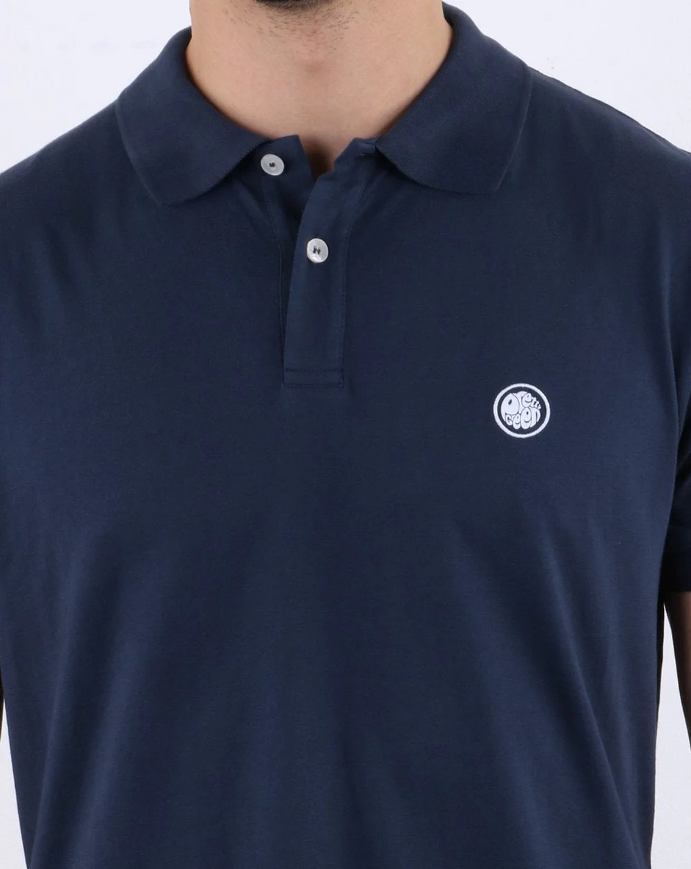 Pretty Green Tendale Jersey Polo Shirt Navy - Image 3