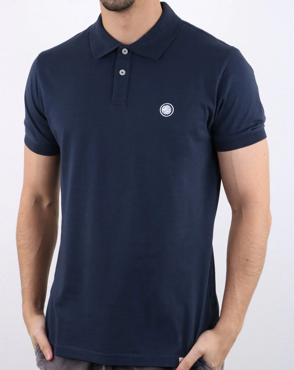 Pretty Green Tendale Jersey Polo Shirt Navy - Image 4