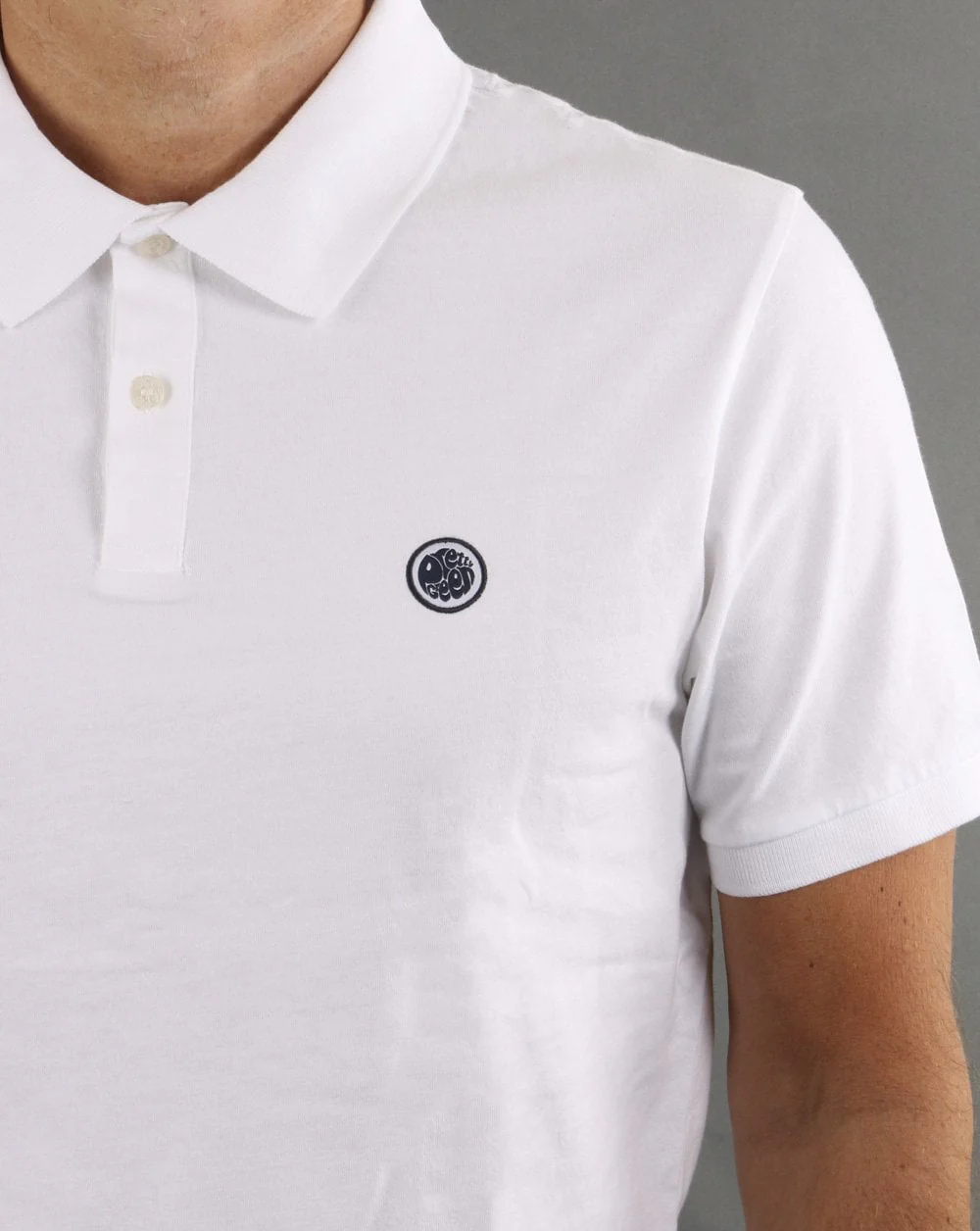 Pretty Green Tendale Jersey Polo Shirt White - Image 4